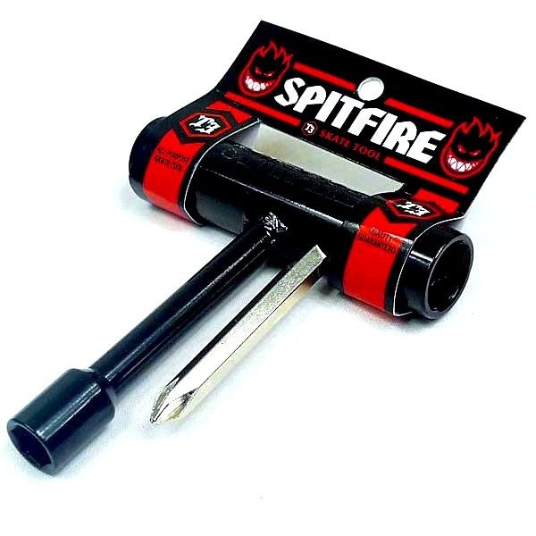 Spitfire T3 All-in-One Skateboard Tool – Black – For Longboards & Skateboards – AT-SP507